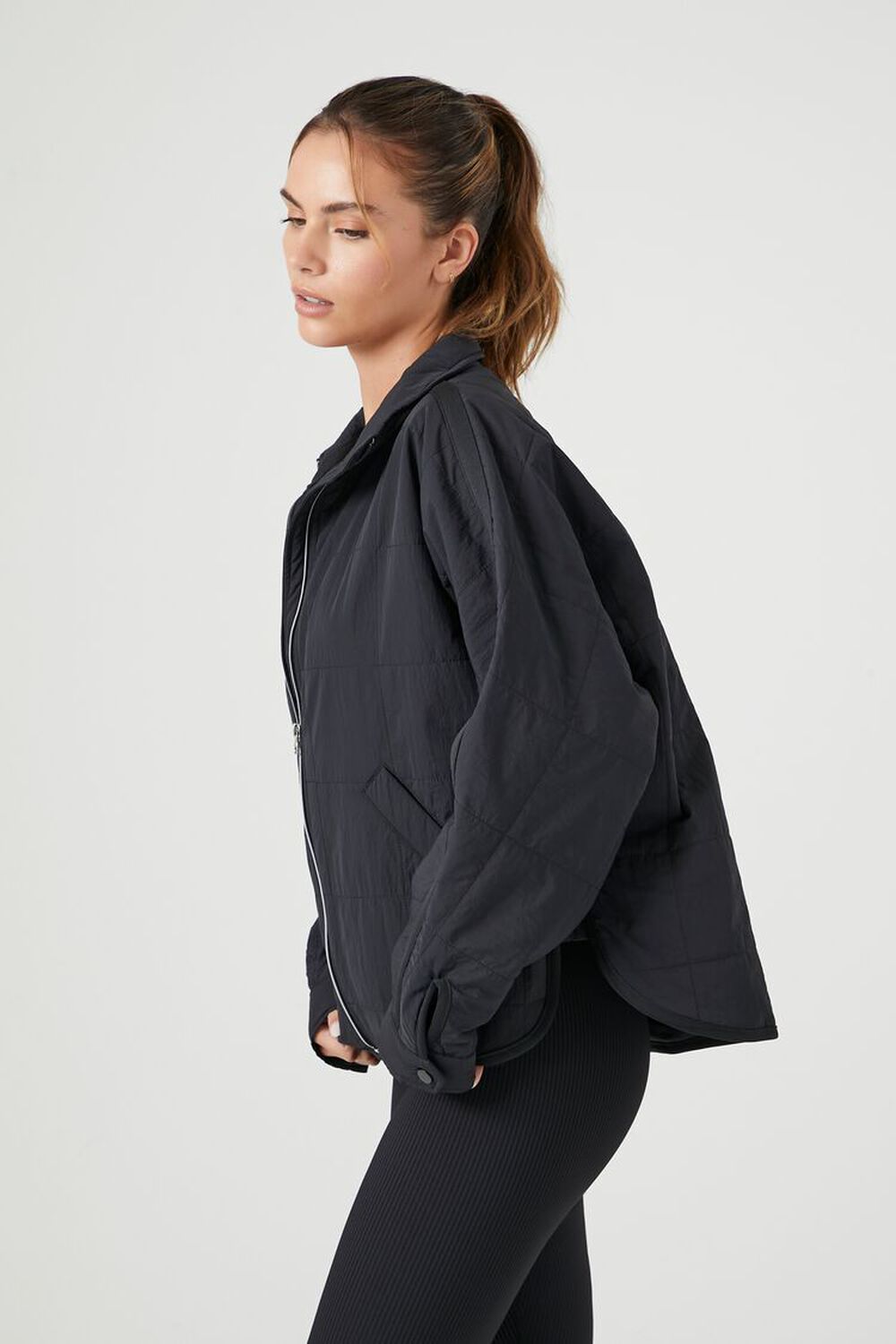 Active Quilted Zip-Up Jacket